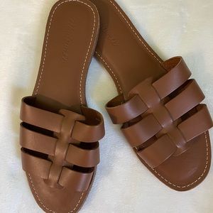 Madewell The Boardwalk Fisherman Cognac Leather
Slide Sandal